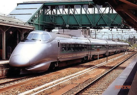 JR東日本　400系　山形新幹線 つばさ　　L6編成　　　撮影　　1992.8．6　　米沢駅